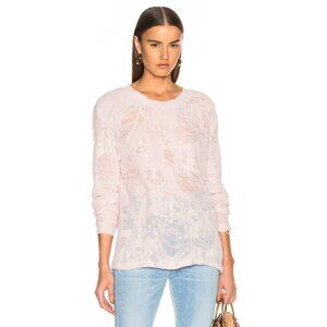 IRO Anile Destroyed Sweater in Pink Sand Size Small